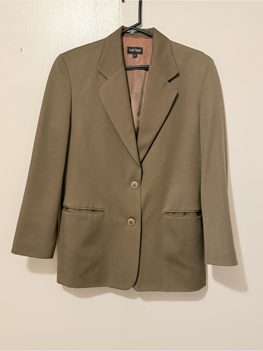 Women's Olive Green Two-Button Blazer